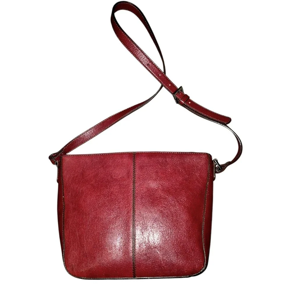 VTG Etienne Aigner Shoulder Bag Ox Blood, 100% Leather Handbag, Polyester Lining